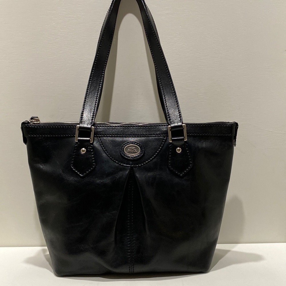 THE BRIDGE Black Leather Shoulder Bag